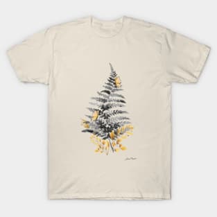 Gold And Black Botanicals B T-Shirt